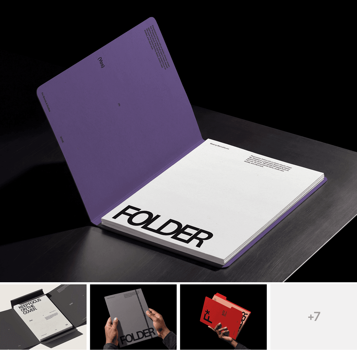Presentation Folder Mockups for design projects