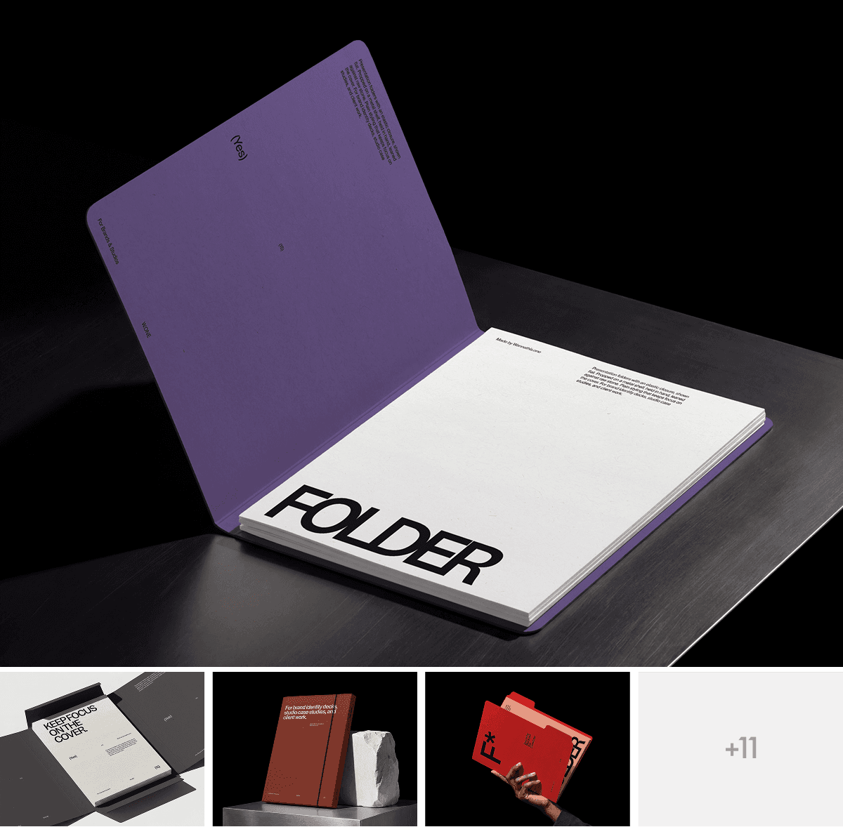 Presentation Folder Mockups for design projects