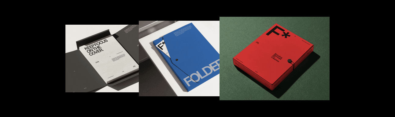 Presentation Folder Mockups for design projects