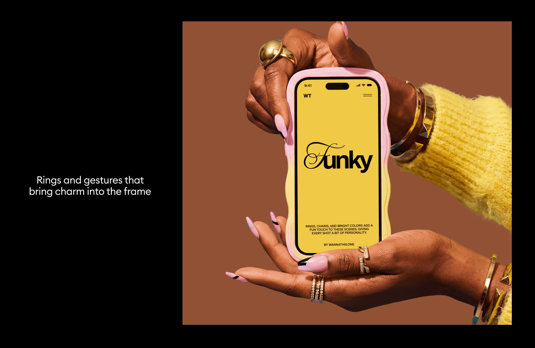 Funky iPhone Mockups in Hands for UX/UI presentations