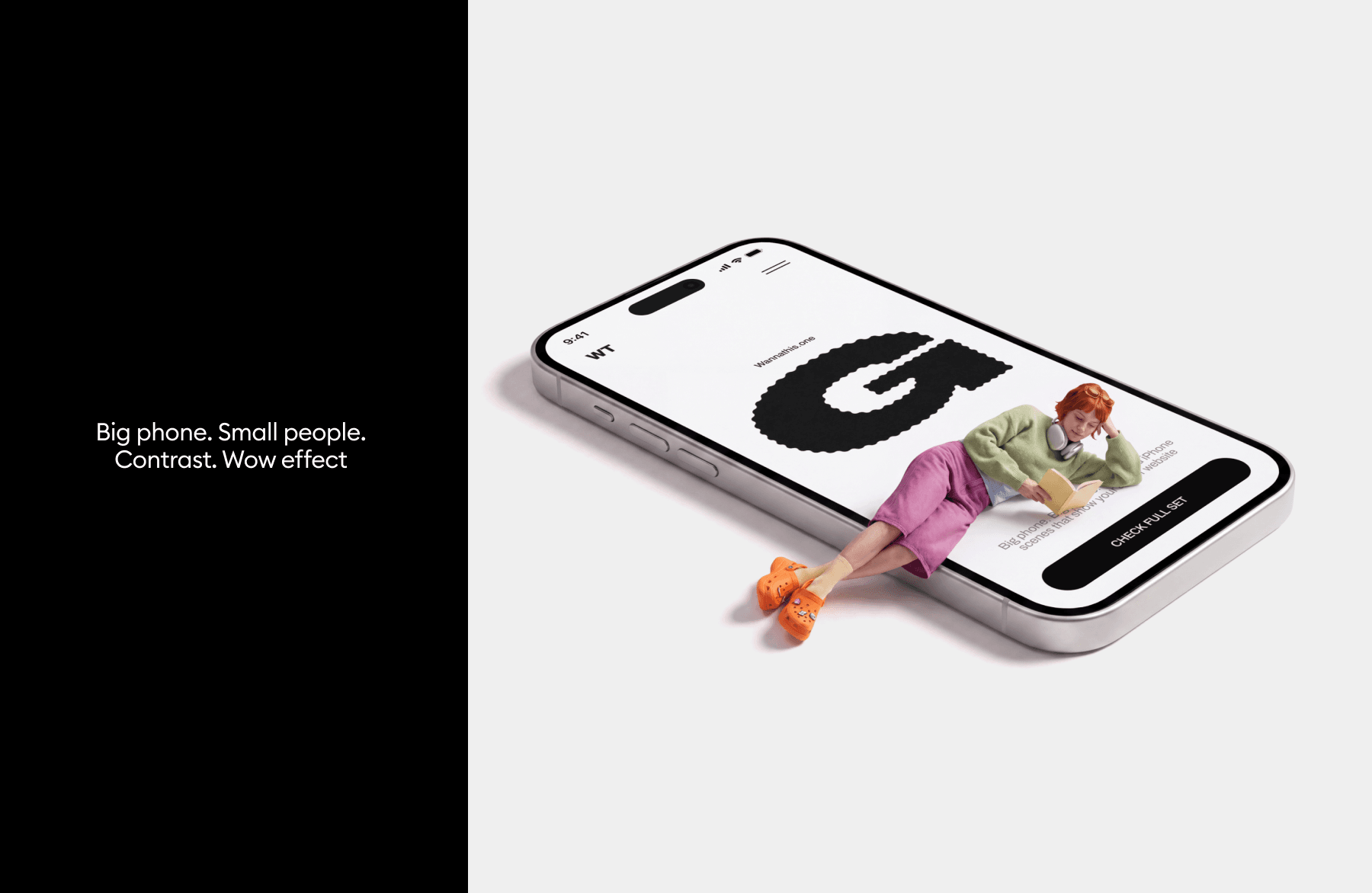 Giant iPhone Mockups with People for marketing projects