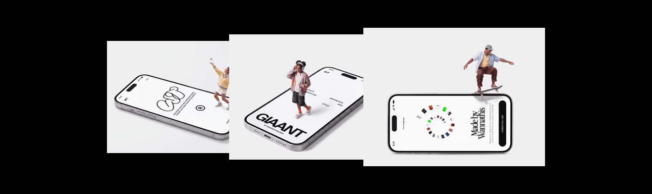 Giant iPhone Mockups with People for design presentations