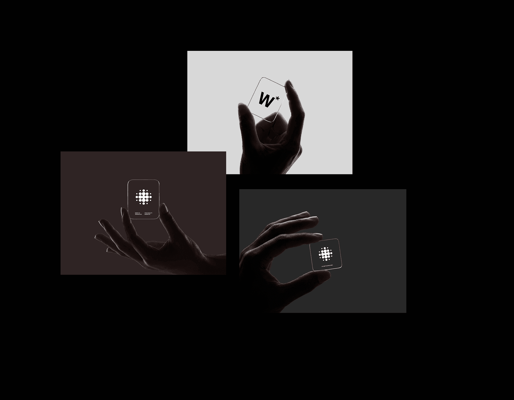 Transparent Glass Card in Hand Mockups for branding presentations