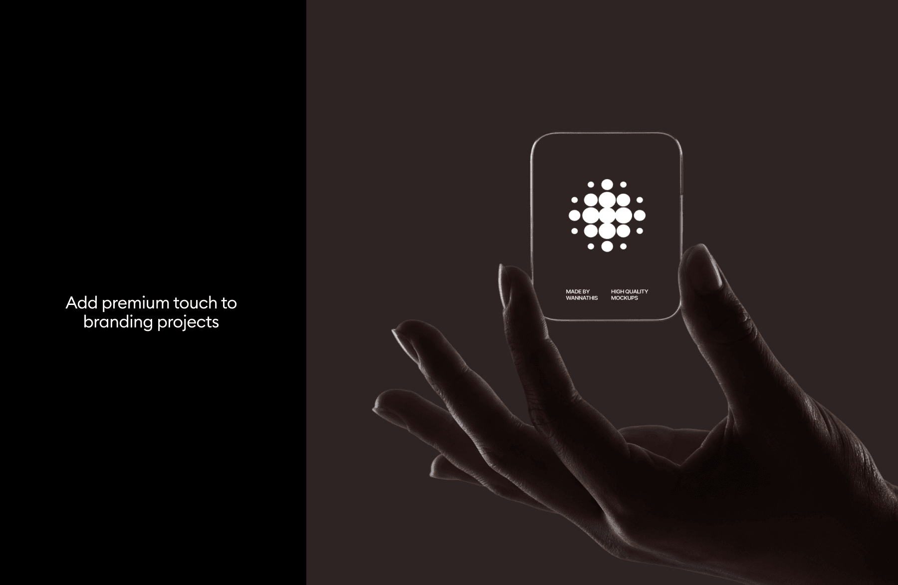 Transparent Glass Card in Hand Mockups for marketing projects