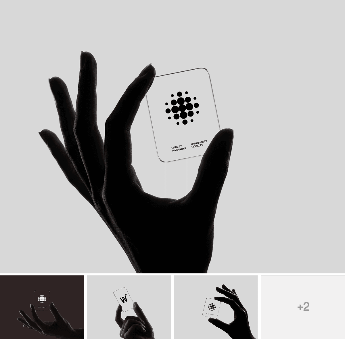 Transparent Glass Card in Hand Mockups for design projects