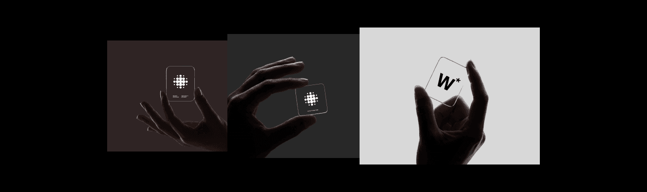 Transparent Glass Card in Hand Mockups for design projects