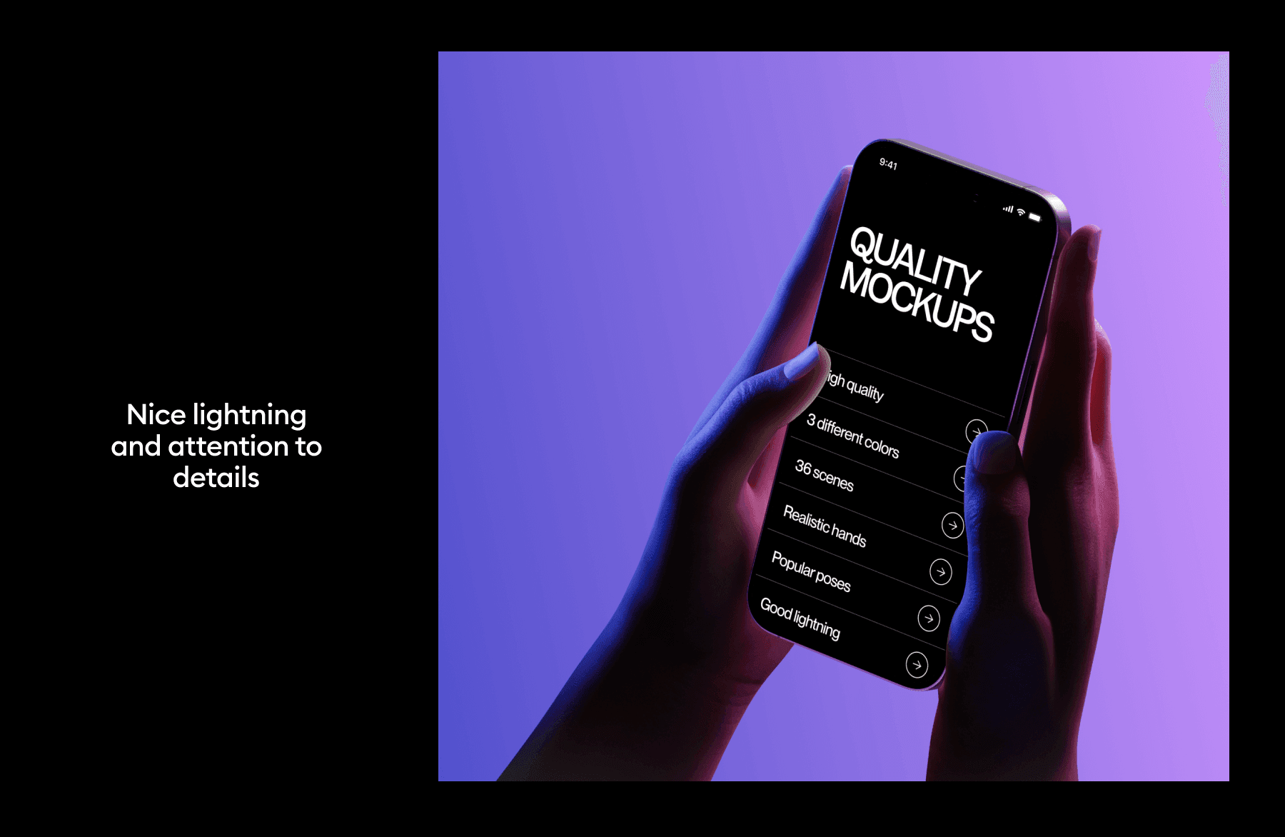 Stylish hands phone mockups