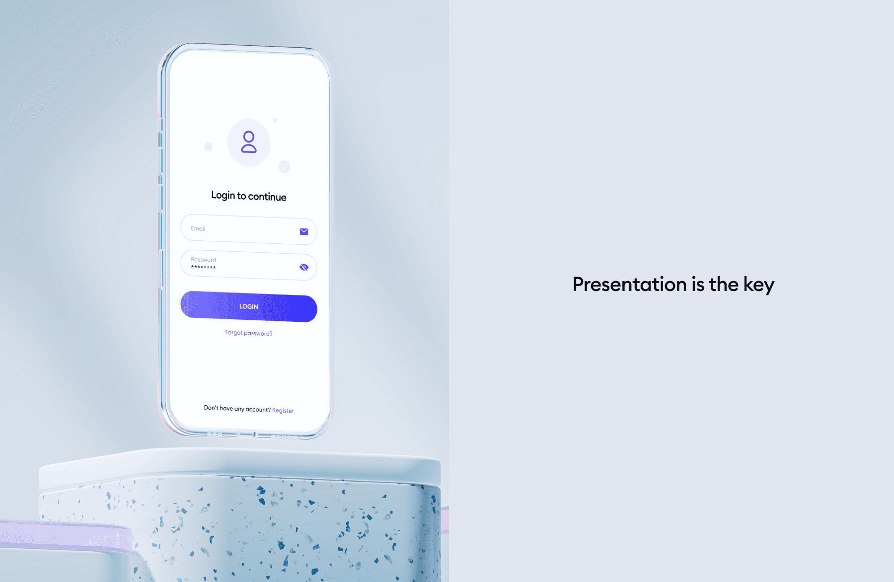 Glass phone mockups for design projects