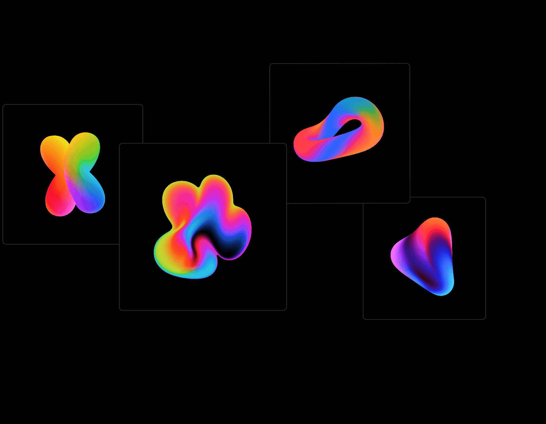 Colorful gradient abstract shapes for marketing projects