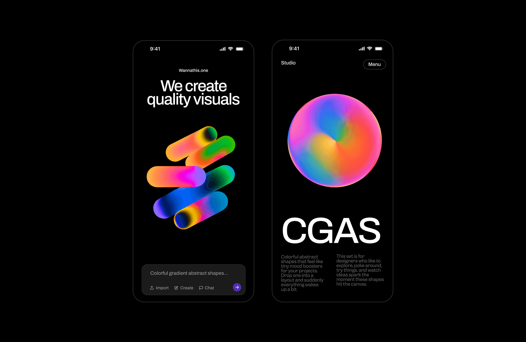 Colorful gradient abstract shapes download