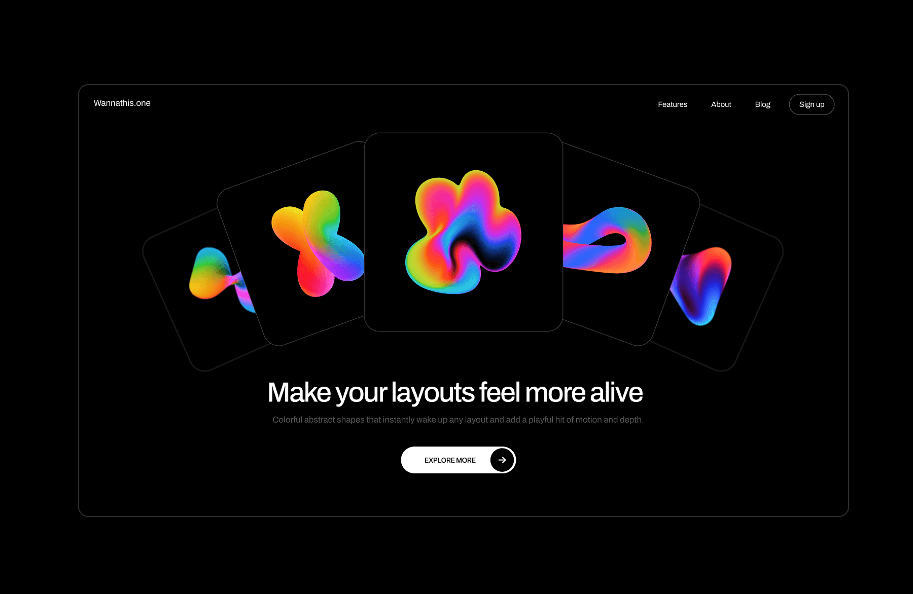 Colorful gradient abstract shapes for ux/ui projects
