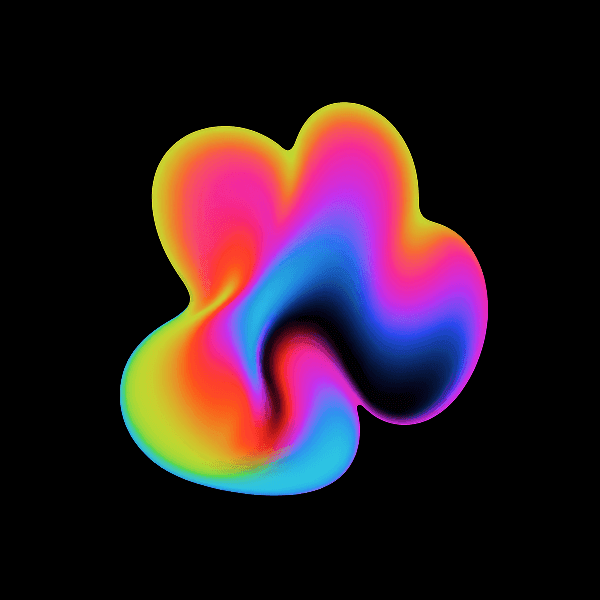 Colorful gradient abstract shape #12