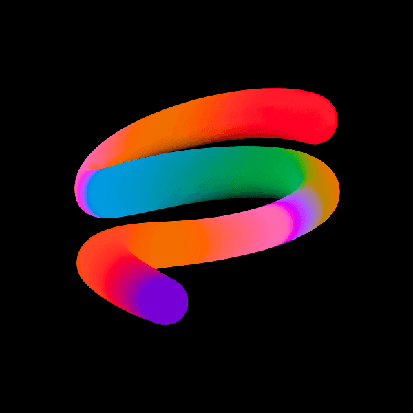 Colorful gradient abstract shape #13