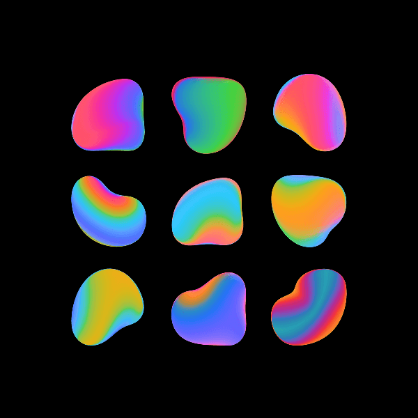 Colorful gradient abstract shape #14