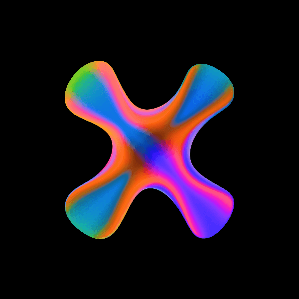 Colorful gradient abstract shape #21