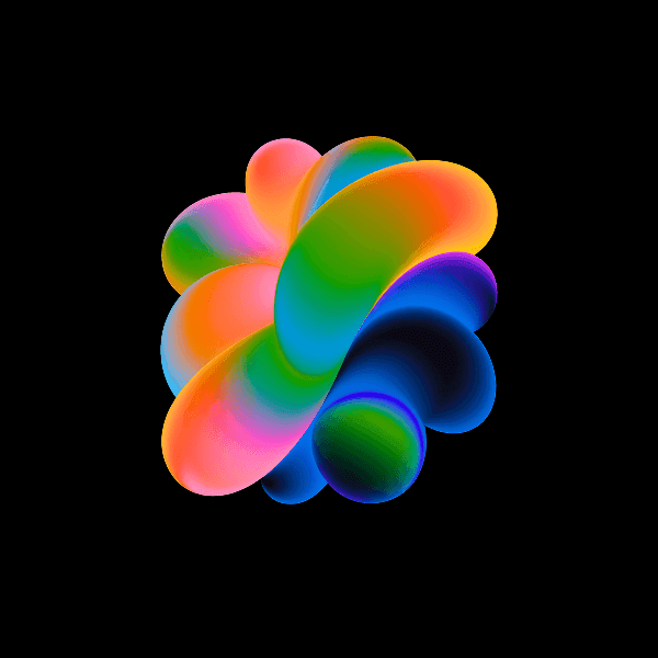 Colorful gradient abstract shape #6