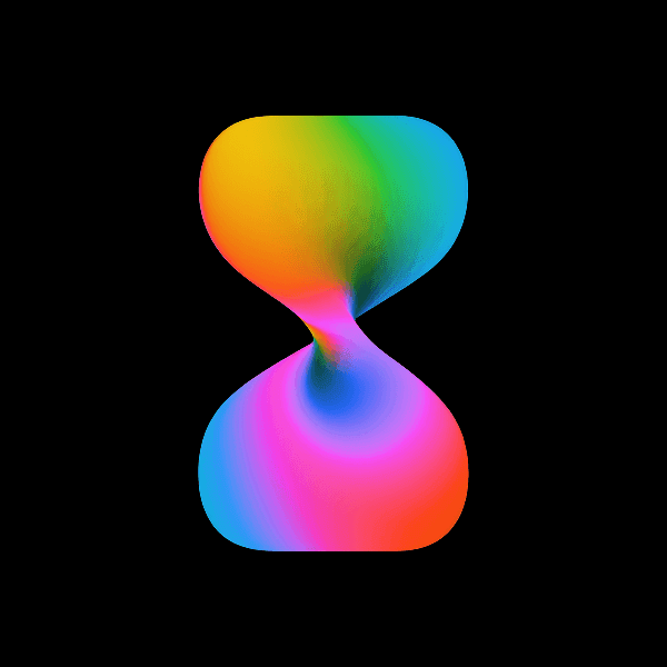 Colorful gradient abstract shape #9