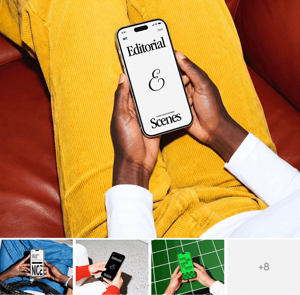 Hands Holding iPhone Mockups for design presentations