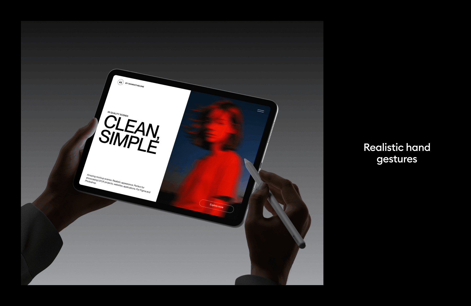 iPad in Hands Mockups for ux/ui projects