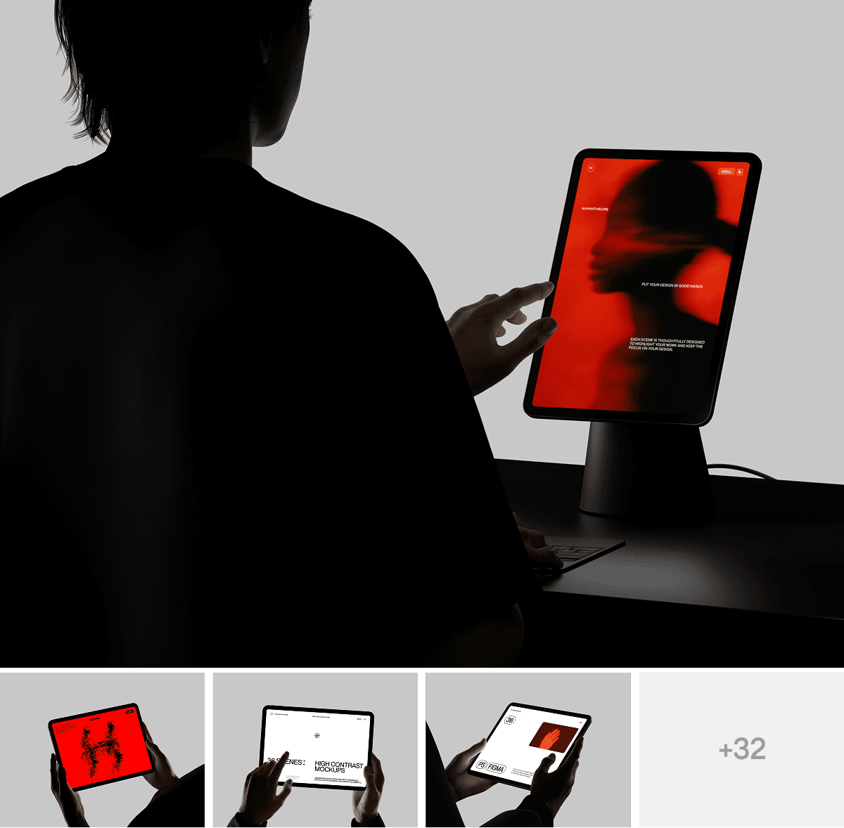 iPad in Hands Mockups for design presentations