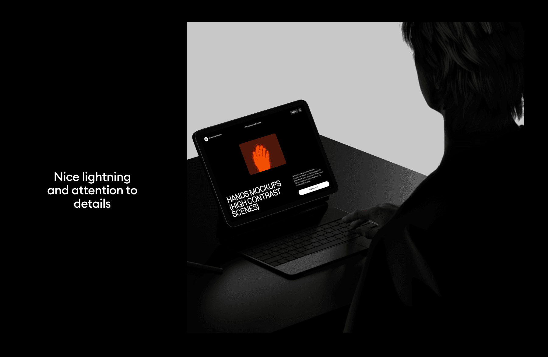 iPad in Hands Mockups for marketing projects