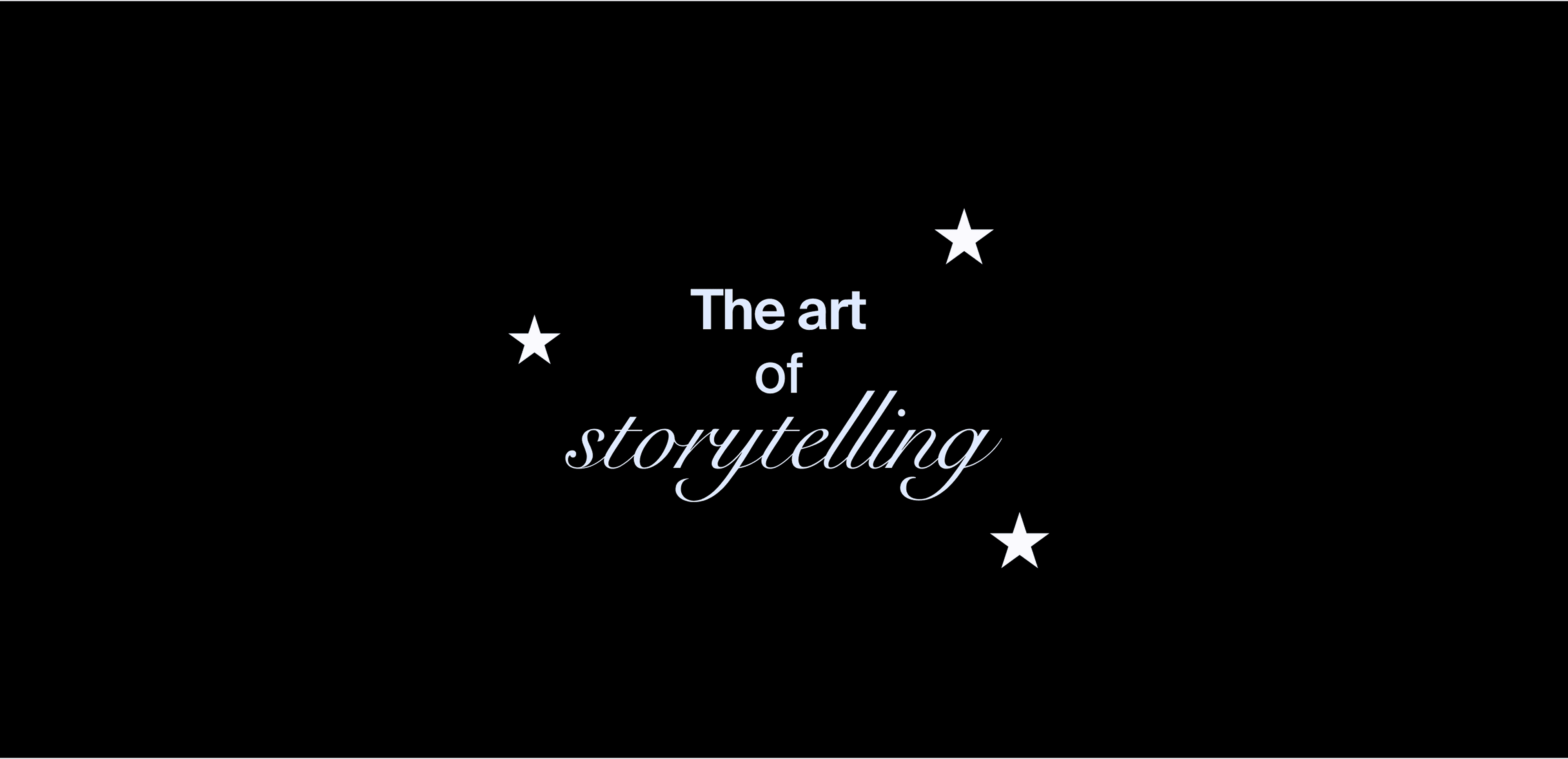 The art of storytelling in design with expressive typography on dark background