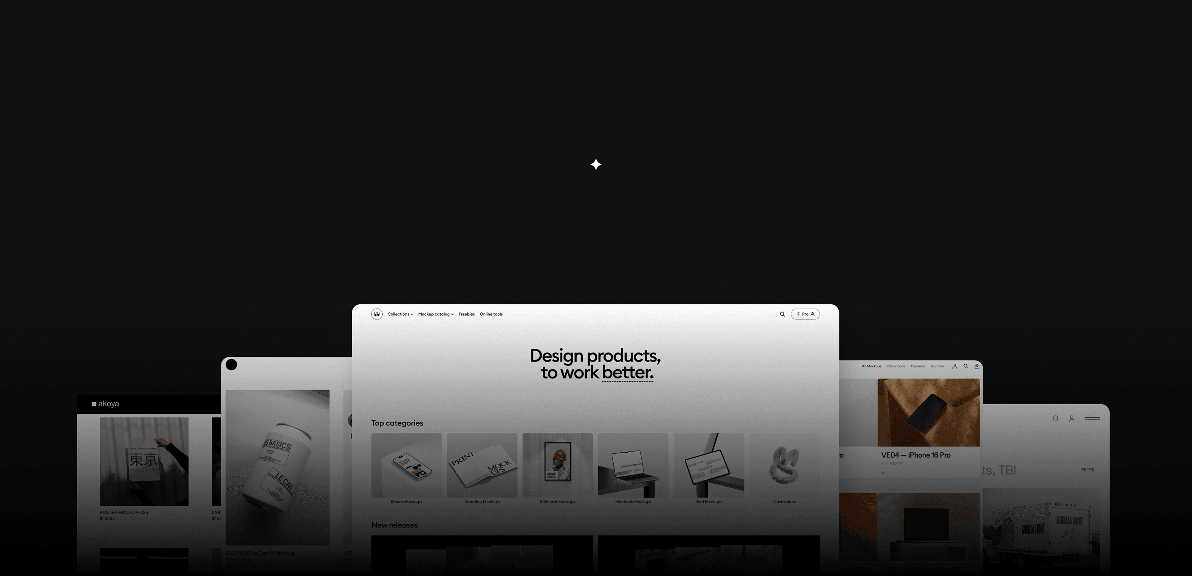 Preview of top premium mockup websites, featuring Wannathis as a leading curated mockup studio
