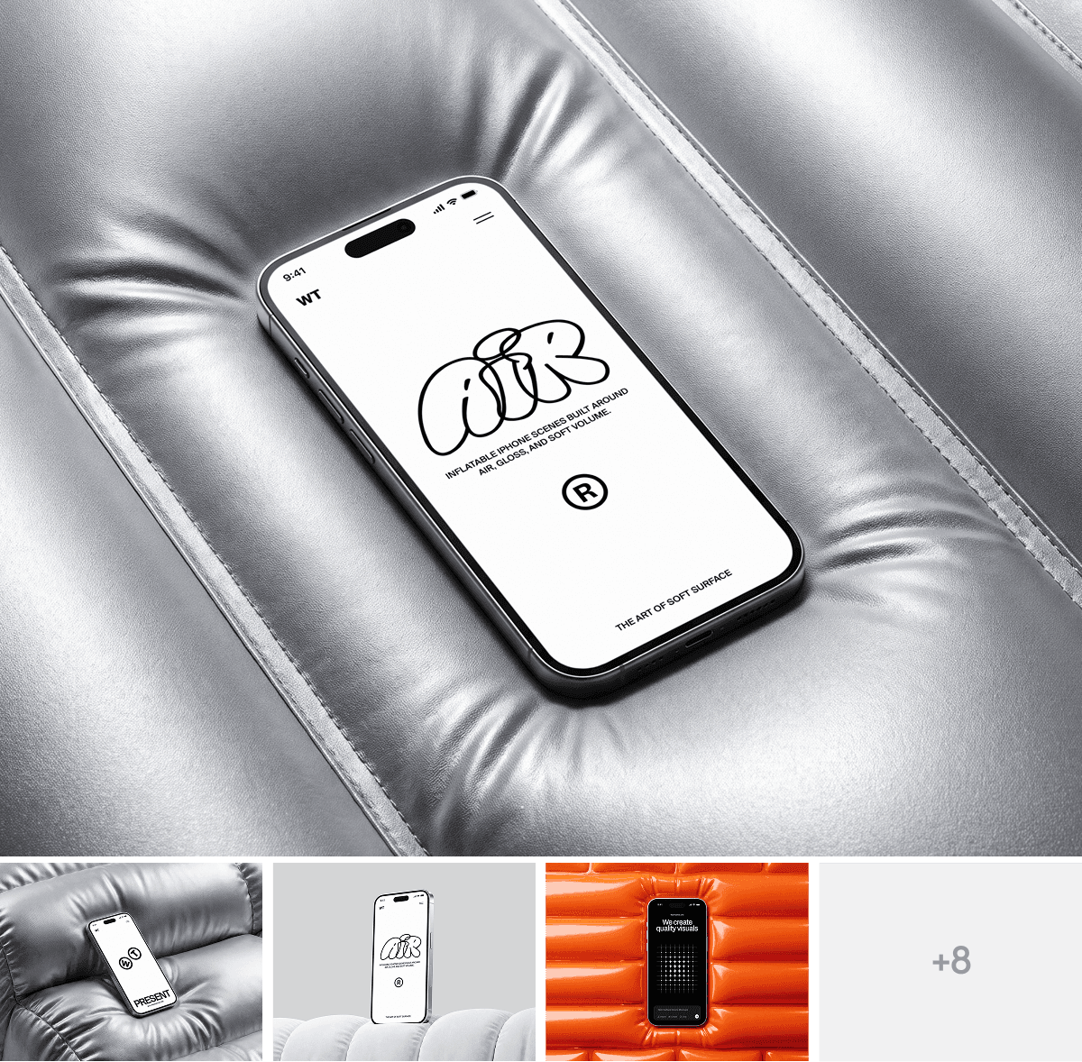 Inflatable iPhone Mockups for UI presentations