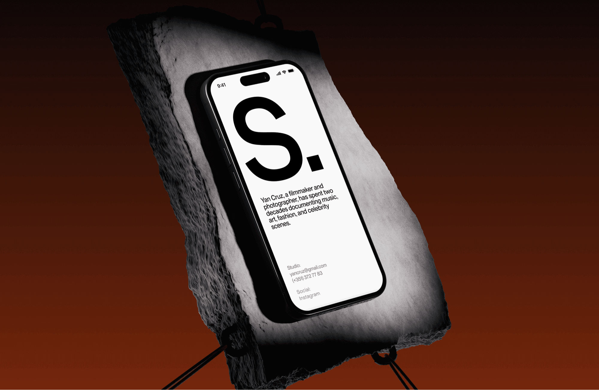 Free iPhone on Stone Surface Mockup for design presentations