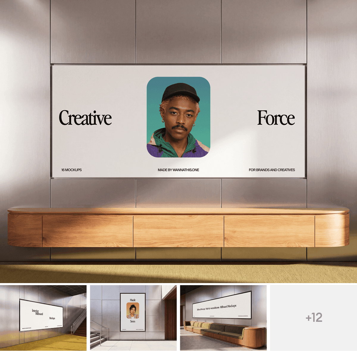 Interior Billboard Mockups for branding presentations