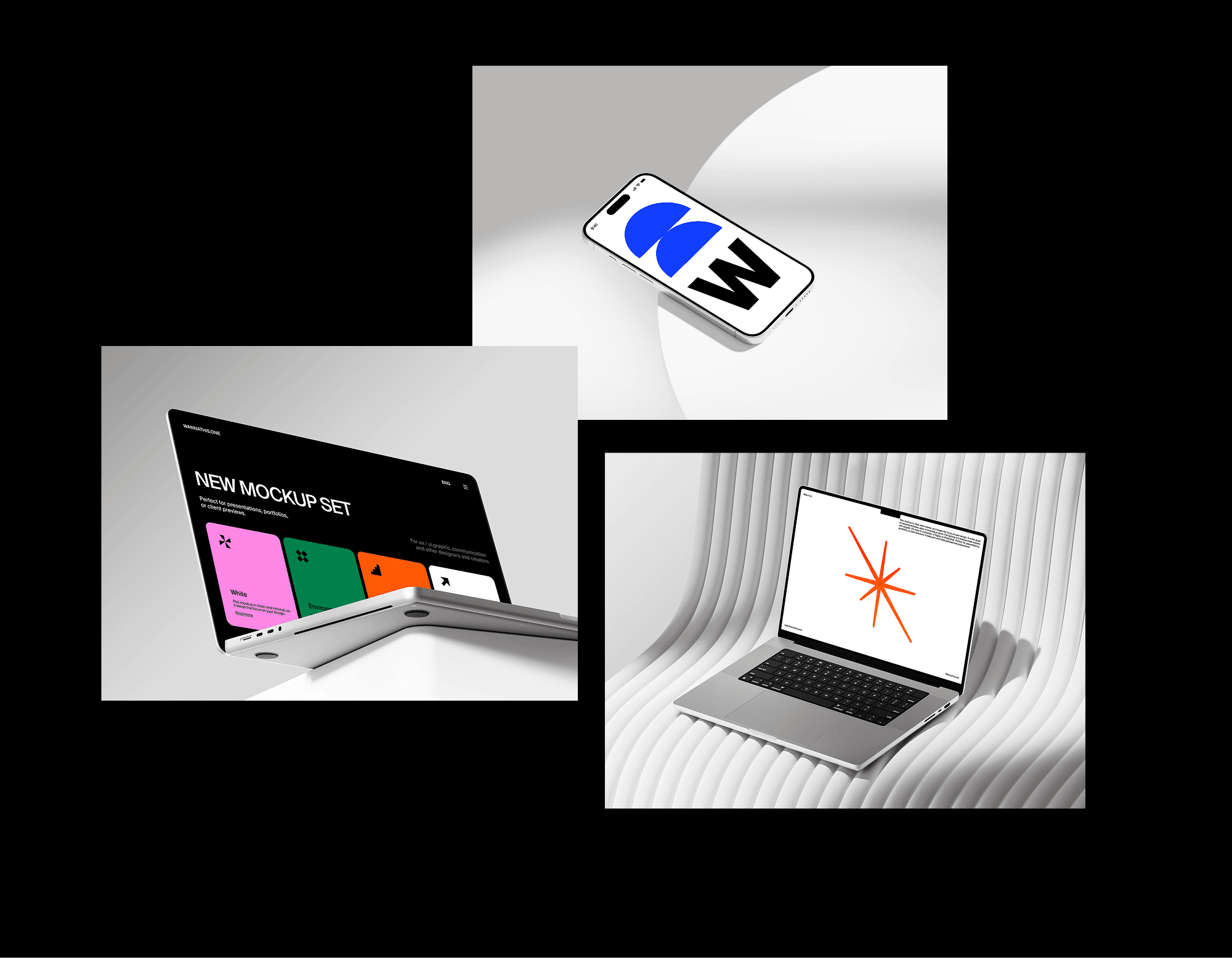 White Interior Device Mockups for ux/ui projects