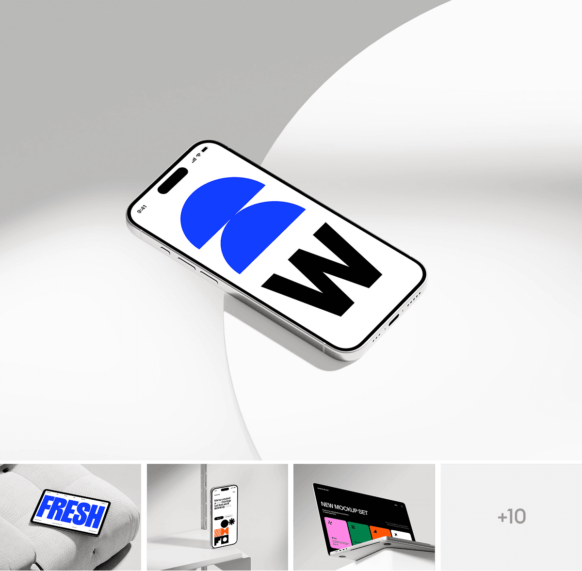 White Interior Device Mockups for digital presentations