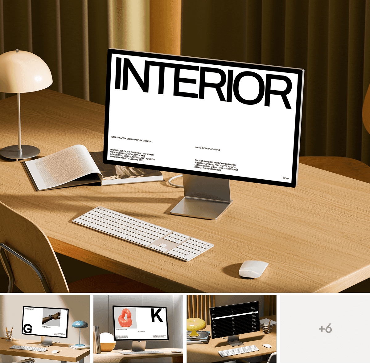 Interior Studio Display Mockups for UI presentations