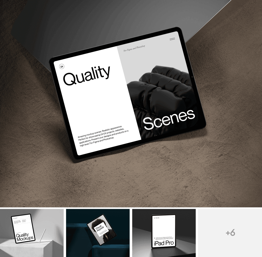 ipad pro mockups for ux/ui projects