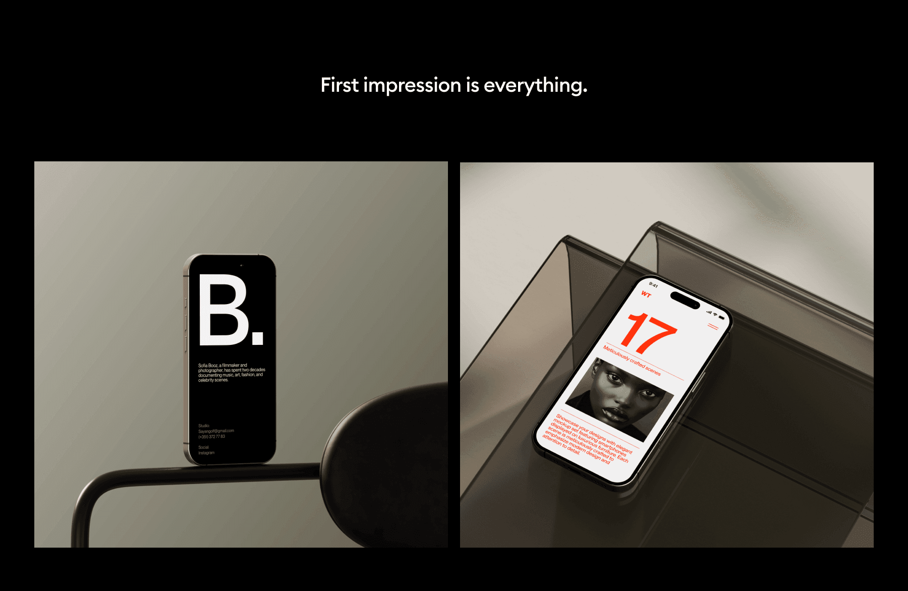 iPhone 16 interior mockups for marketing projects
