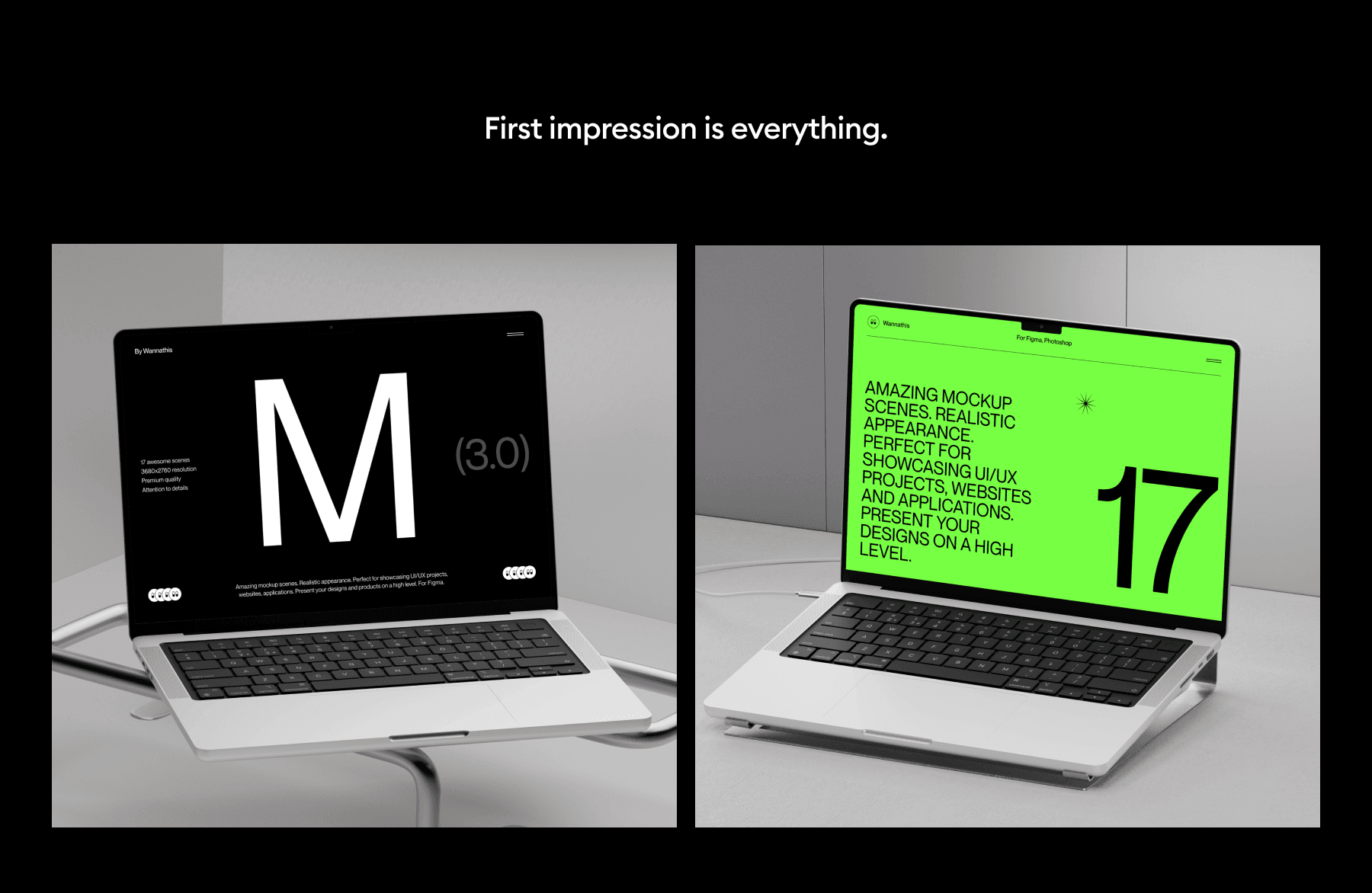 macbook pro mockup compositions for phostoshop