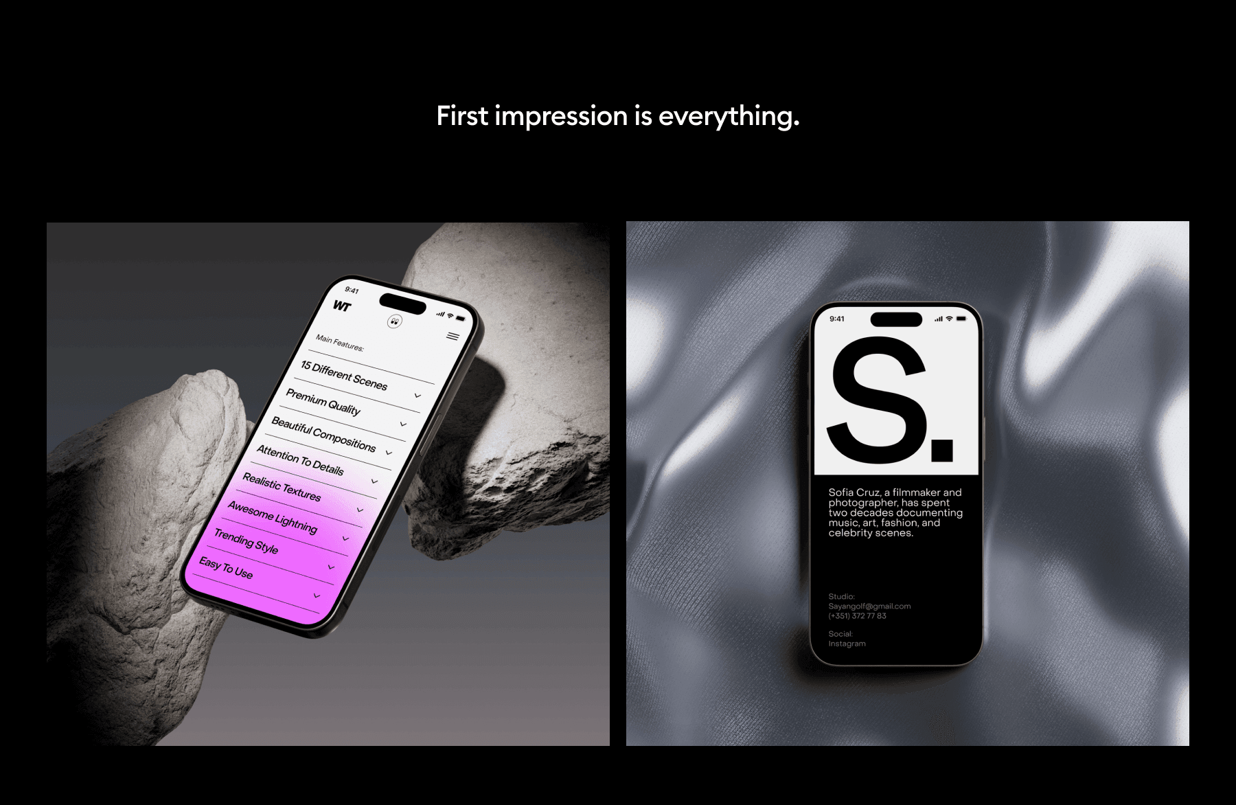 iPhone 15 pro mockups for marketing projects
