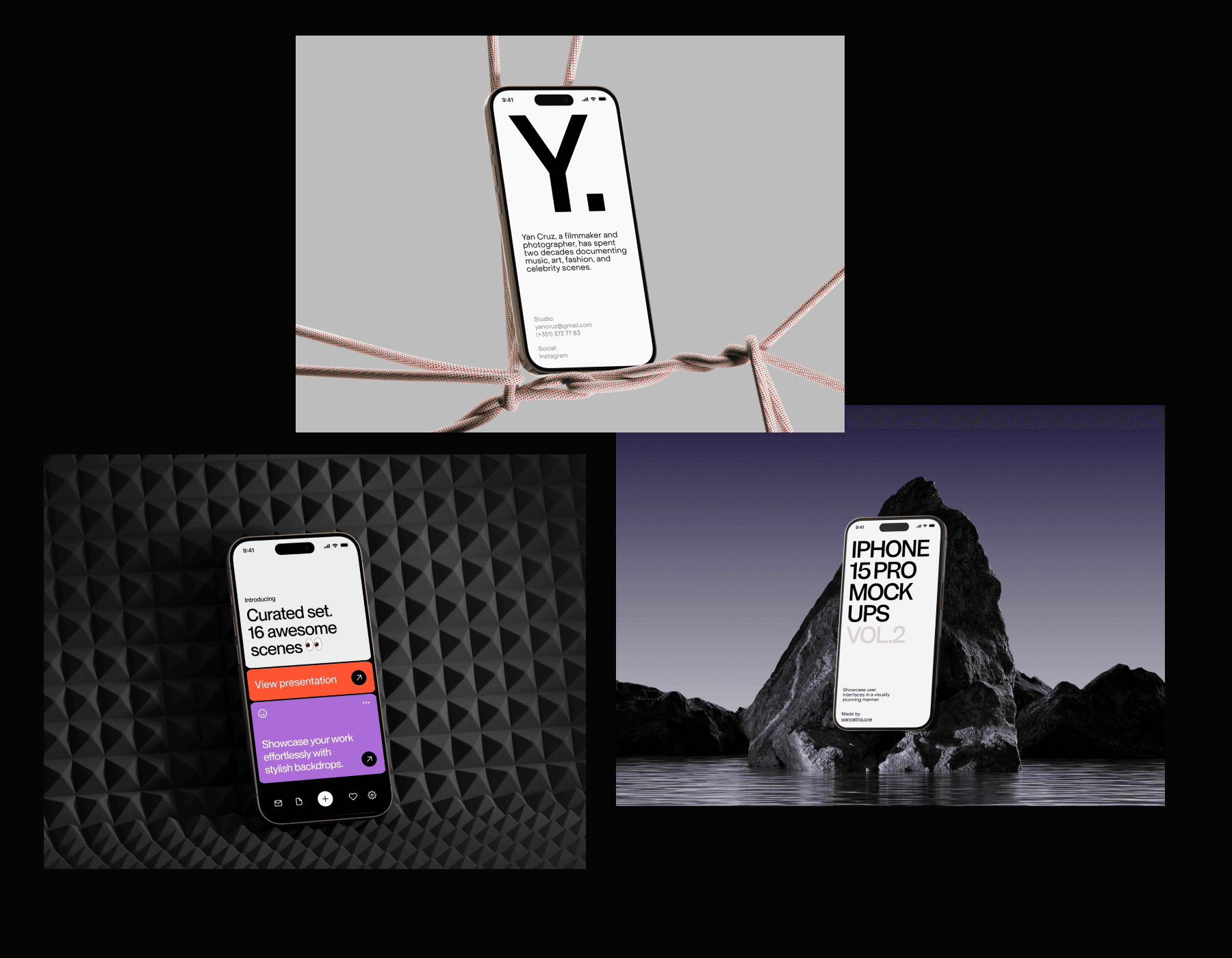 iPhone 15 mockups vol2 for design presentations