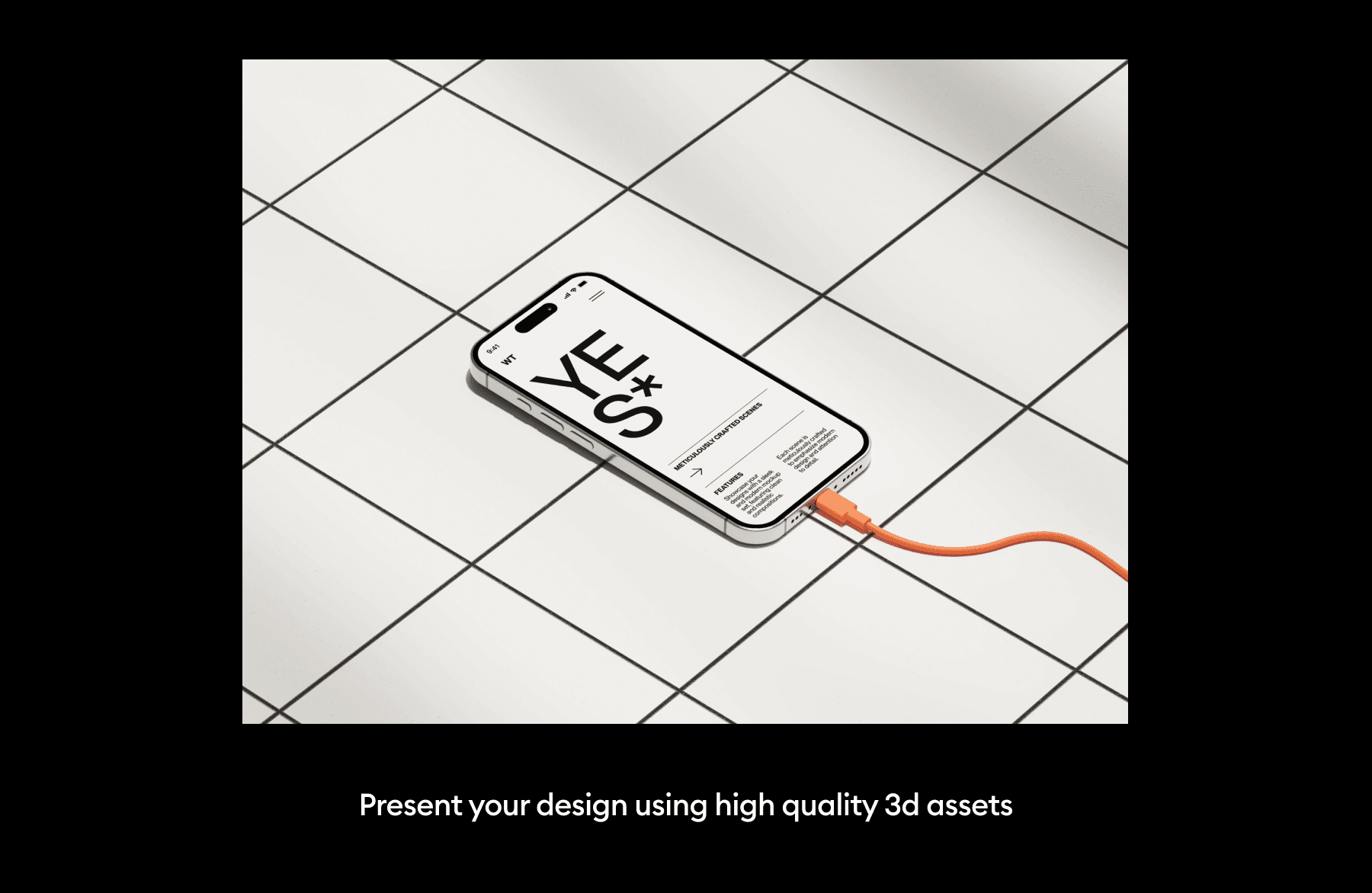 iPhone 16 minimal mockups for UX/UI projects