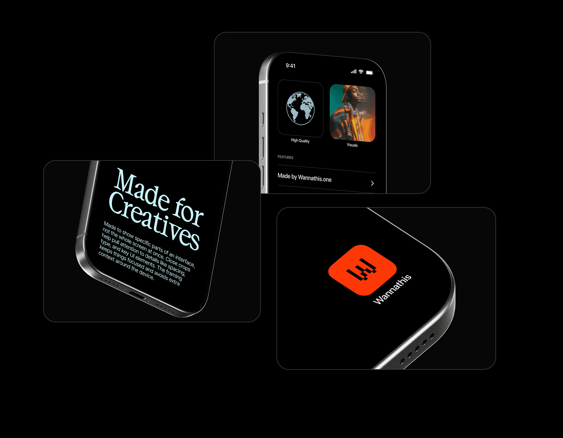 iPhone Close Crop Mockups for design projects