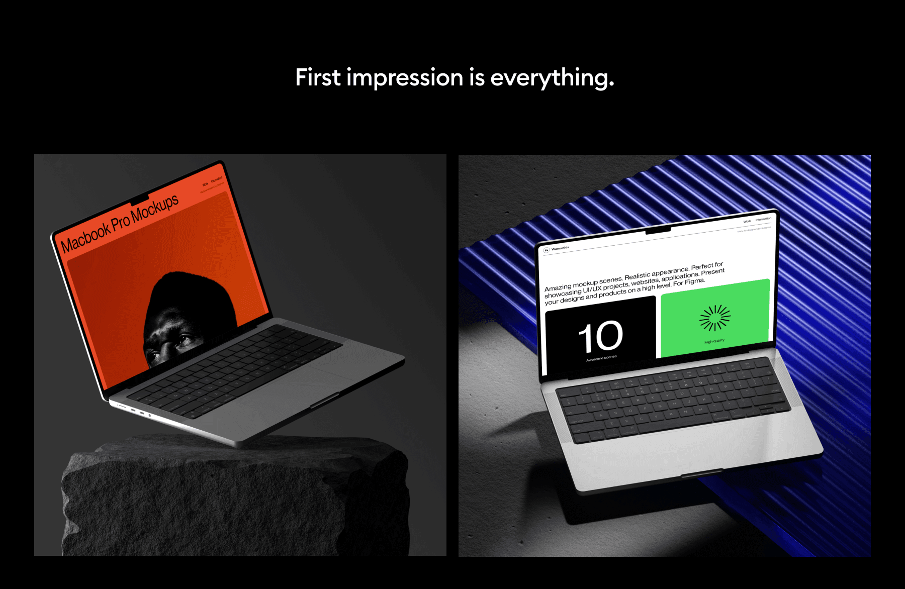 macbook pro noutbook mockups figma
