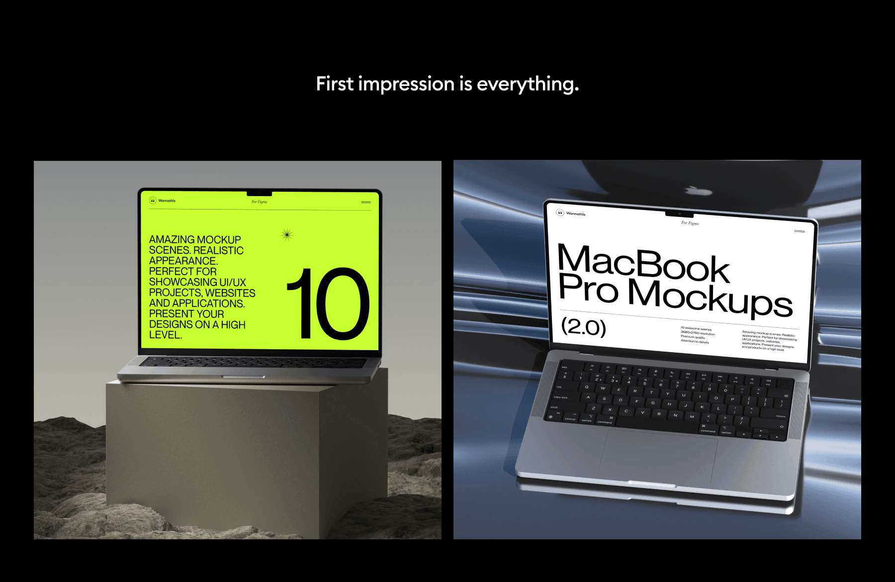 macbook pro mockups for UX/UI projects