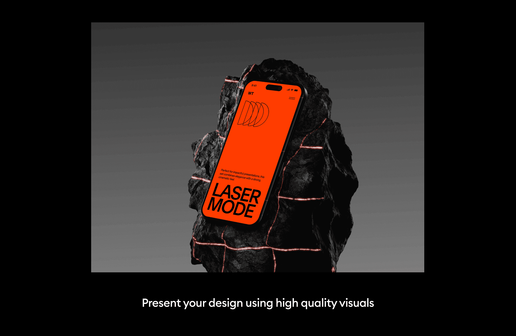 Laser light Apple device mockups for ux/ui projects