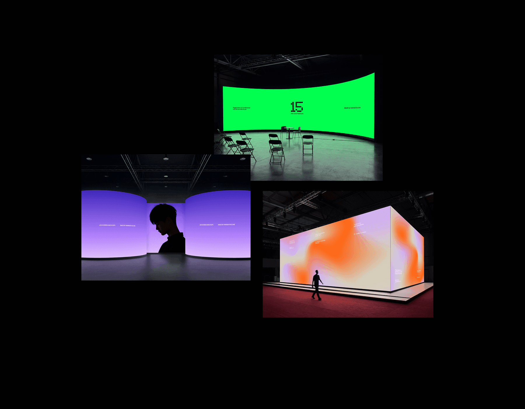 Conference LED Screen Mockups for design projects