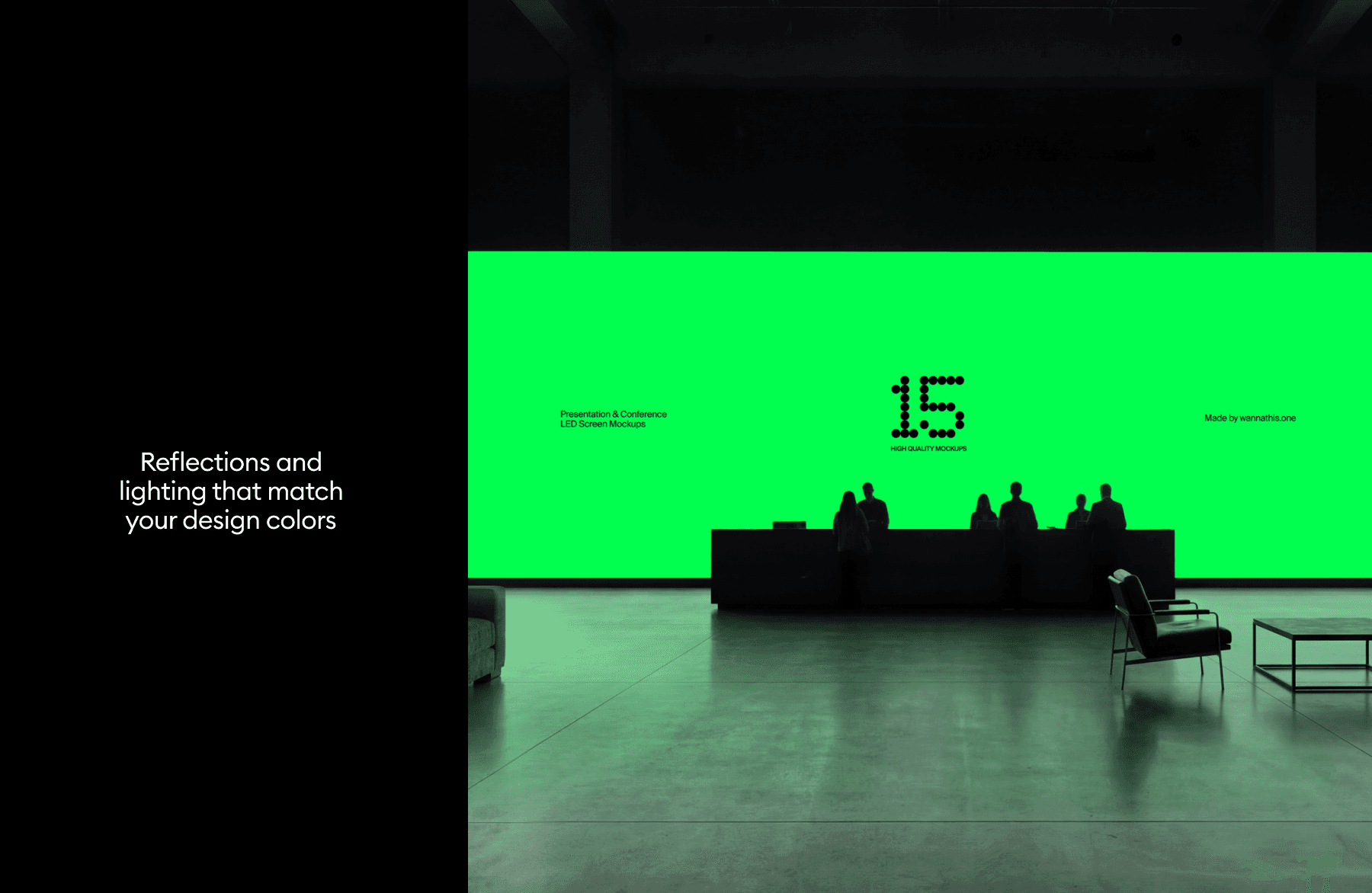 Conference LED Screen Mockups for design presentations