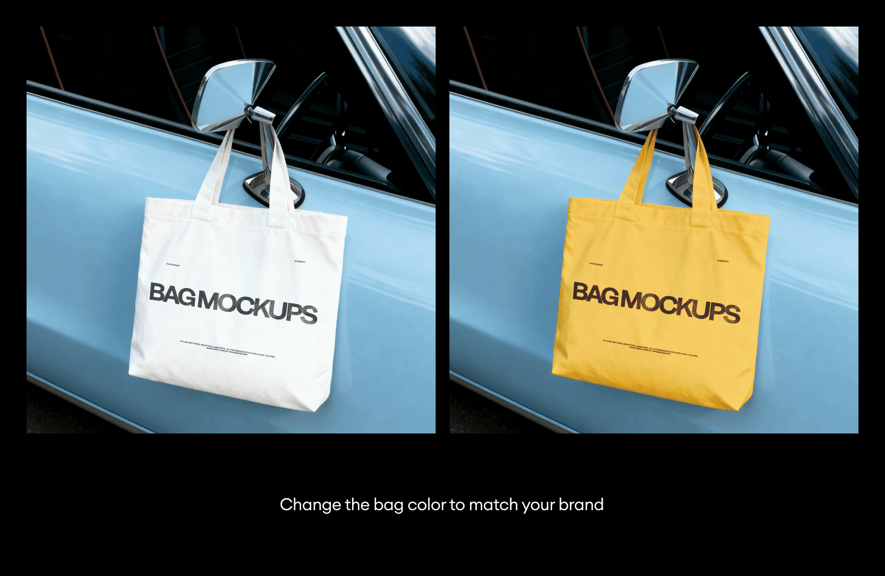 Lifestyle Tote Bag Mockups for design presentations