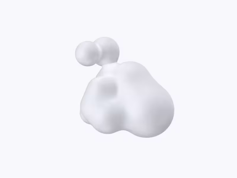 Free seamless 3D looped animation of abstract white metaballs merging and morphing on white background