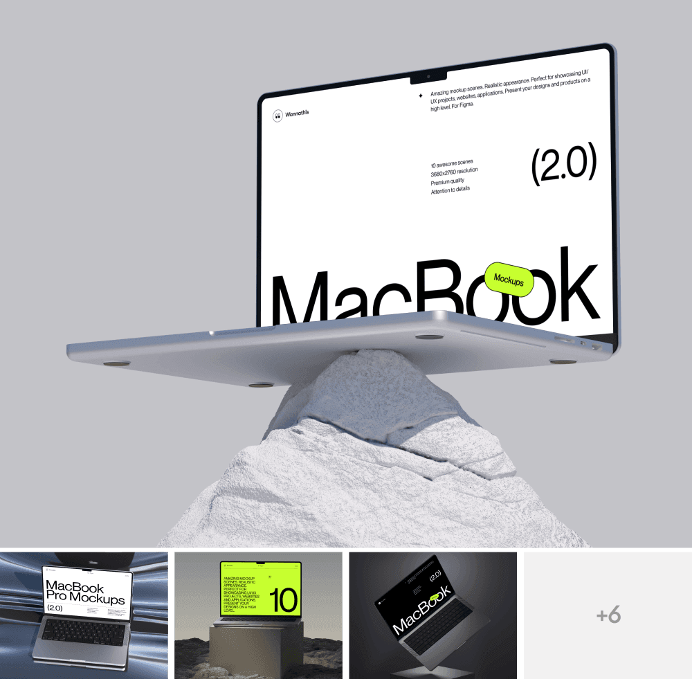 macbook pro mockups for design and marketing presentations