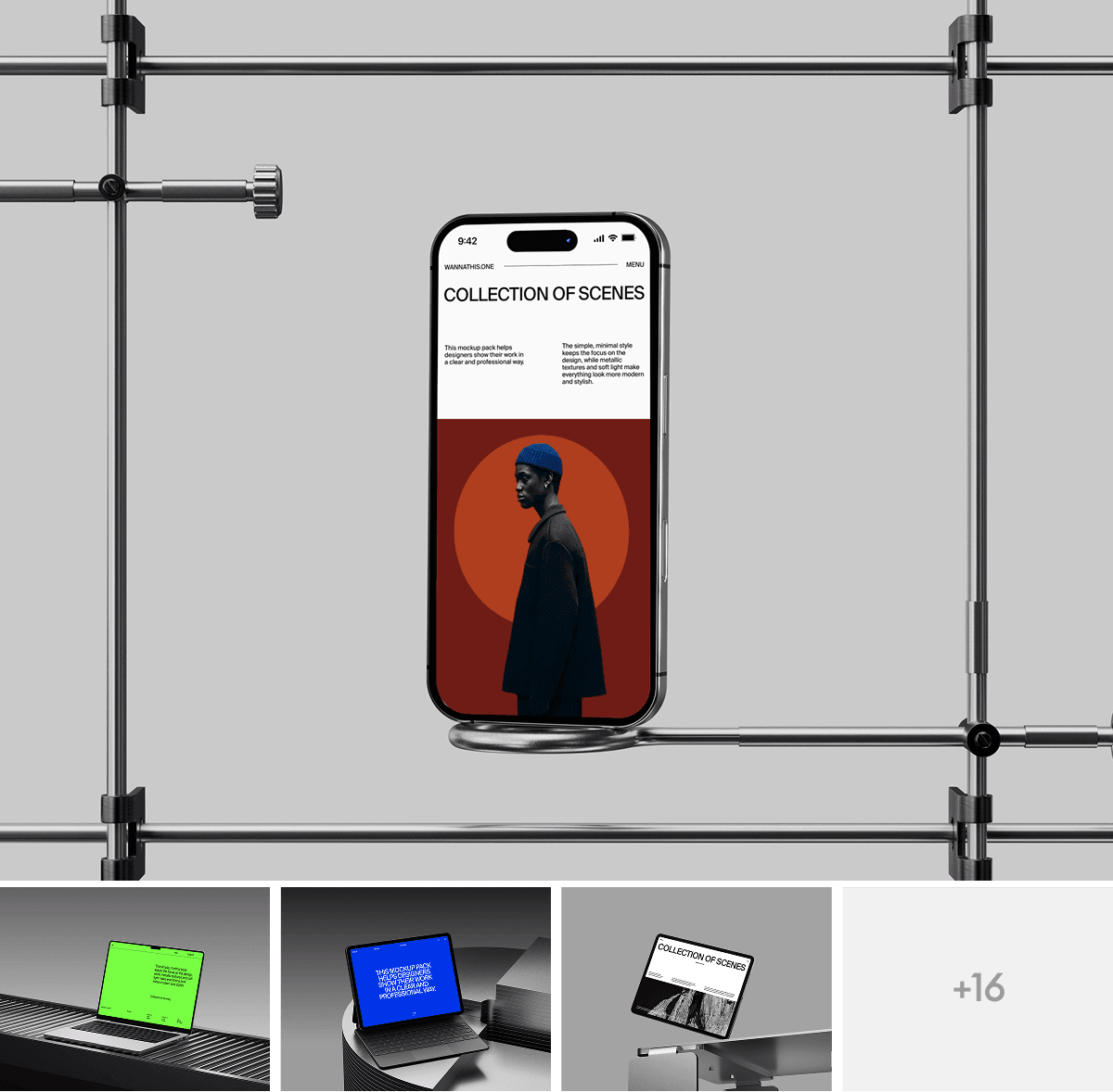 Metallic Apple Device Mockups for UX/UI projects