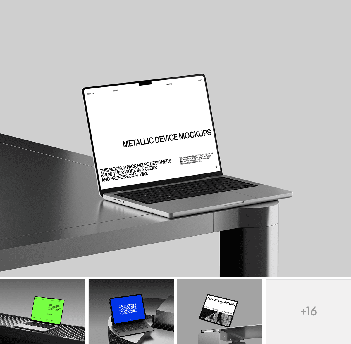 Metallic Apple Device Mockups for UX/UI projects